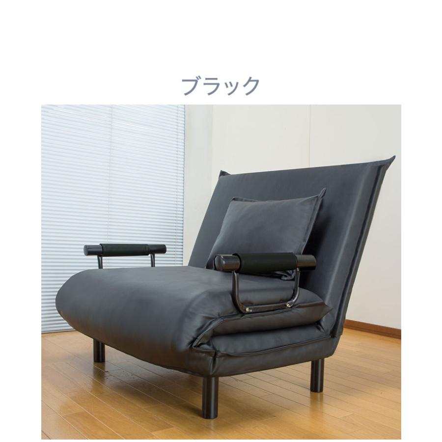 3WAYソファベッド 幅103cm 折りたたみ PVC生地 ソファーベッド