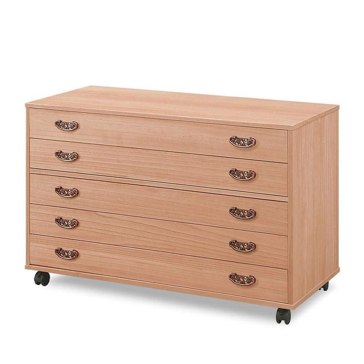 日本製 柿渋染め総桐チェスト5段 タンス 箪笥 キャスター付き 桐材 手塗り 経年変化 高級感 代引不可