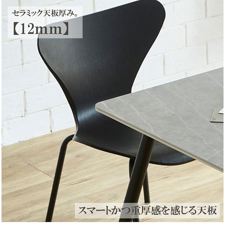 セラミックテーブル 幅120cm ダイニングテーブル ホワイト グレー 天板 リバーシブル 大理石風 マーブル柄 家族 リビング テーブル ダイニング 代引不可 | ブランド登録なし | 03