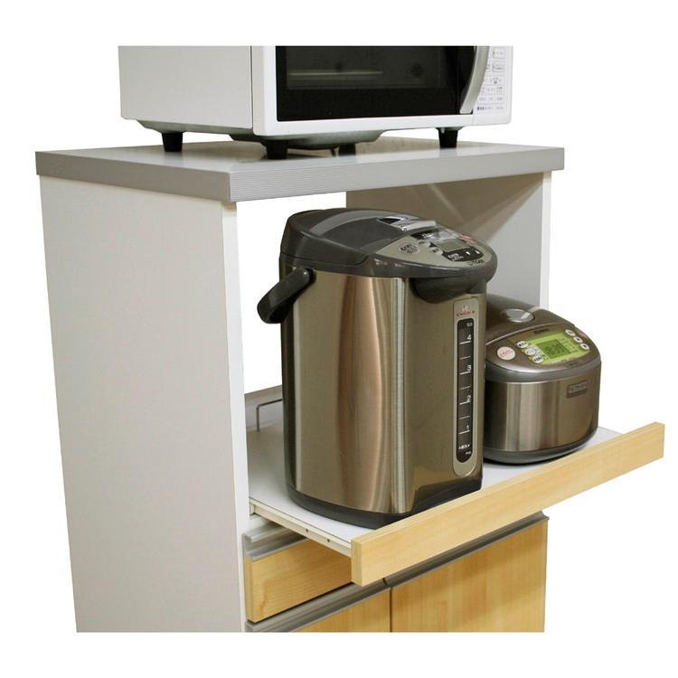 ブランド登録なし - 射程台 幅60 打ち上げる品 国産 大川調度品 12キログラム米びつ付き添い人 食器棚 扉納める 横すべりカウンタ フレンチカントリー調 2口差し込み 抽き出し 代引不可