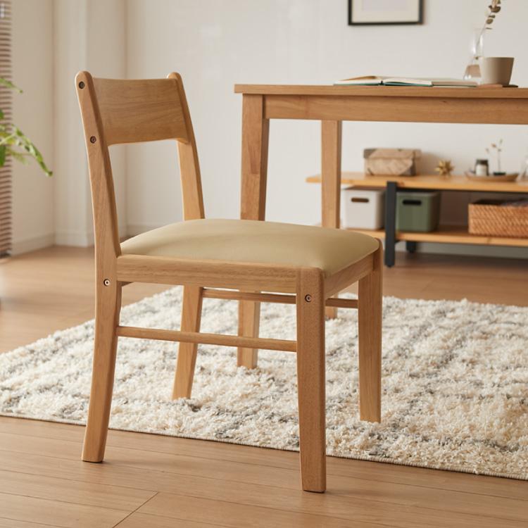 リコメン堂 ダイニングチェア 2脚セット リース 背もたれ 木製 イス