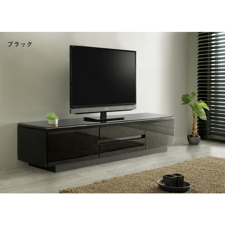 テレビ台 幅180 奥行40 高さ36.5 完成品 UV塗装 鏡面 モダン おしゃれ アルコ180 ローボード DVD CD 収納 可能 代引不可 【ターフェル】