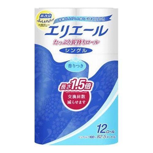 7個セット 大王製紙 エリエール トイレットティシュー たっぷり長持ち 12ロール シングル 代引不可