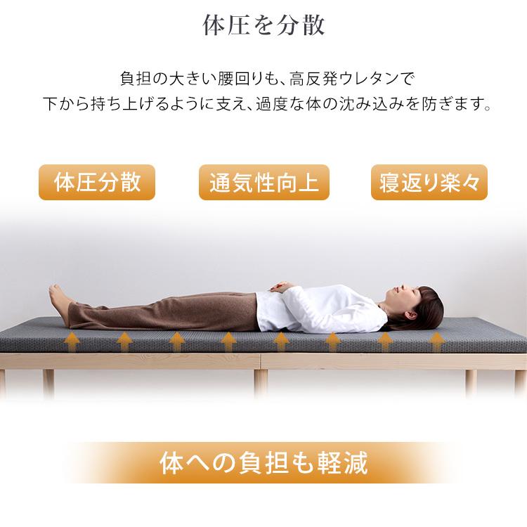 Beleza5 ベレーザ・ファイブ 高反発プロファイルウレタンマットレス セミシングル グレー 幅80cm 奥行195cm 布団 硬め ウレタンマットレス 代引不可 | ブランド登録なし | 03