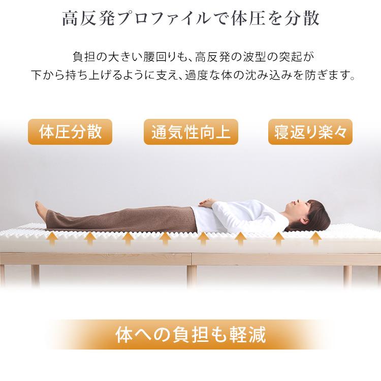 Beleza10 ベレーザ・テン 高反発プロファイルウレタンマットレス キング グレー 幅180cm 奥行195cm 布団 硬め ウレタンマットレス 通気性向上 代引不可 | ブランド登録なし | 03