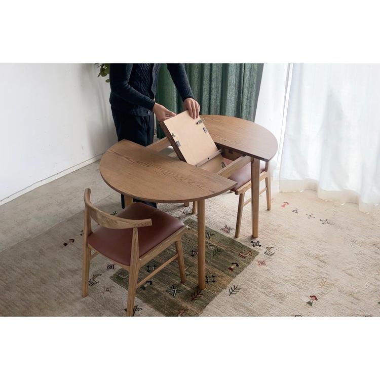 伸縮式円形ダイニングテーブル　90-120cm 楽天市場】円形ダイニングテーブル 伸長式 伸縮 ダイニング