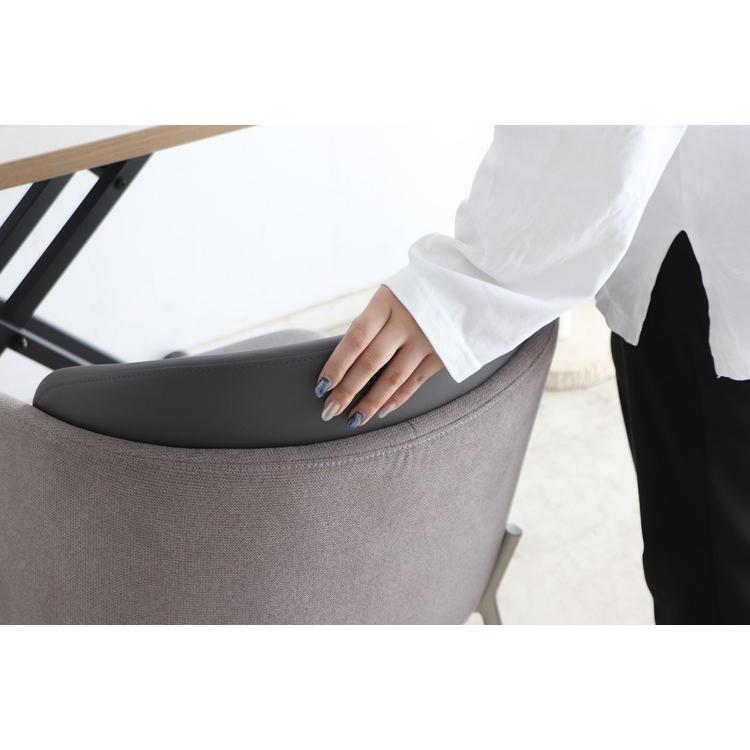ダイニングチェア 背もたれ付き 座面高48cm チェア スチール脚