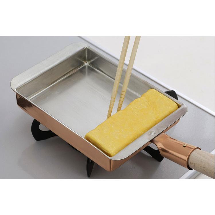 日本製 燕三条 銅の玉子焼き器 関西型 13.5cm レシピ付き プロ