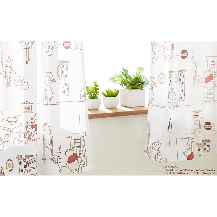 ディズニー カーテン 2枚セット 3タイプ×4サイズ プーさん ミッキー