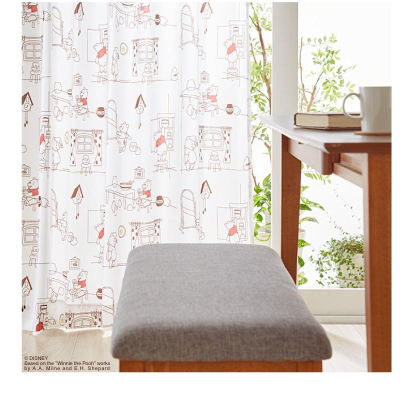 ディズニー カーテン 2枚セット 3タイプ×4サイズ プーさん ミッキー