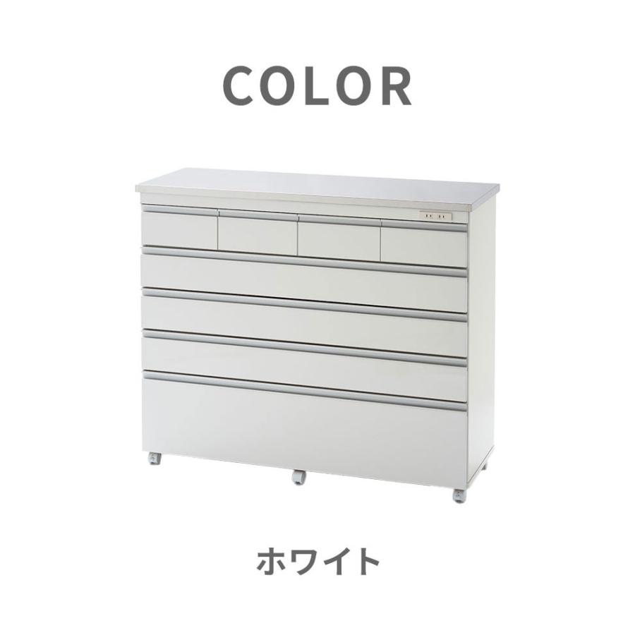 完成品 日本製 キッチンカウンター ステンレス天板 幅120 高さ100 5段