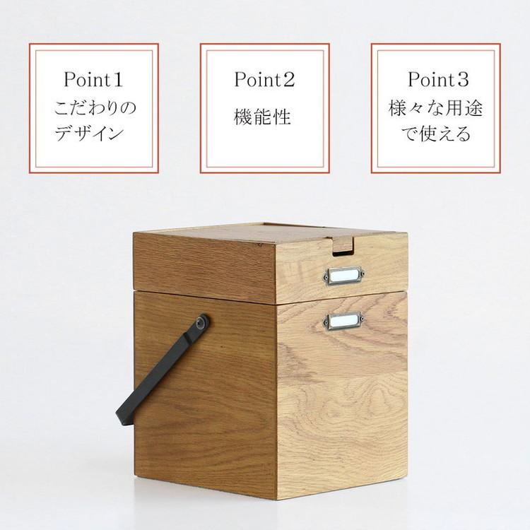 コスメボックス メイクボックス ミラー付き 木製 天然木 取っ手付き