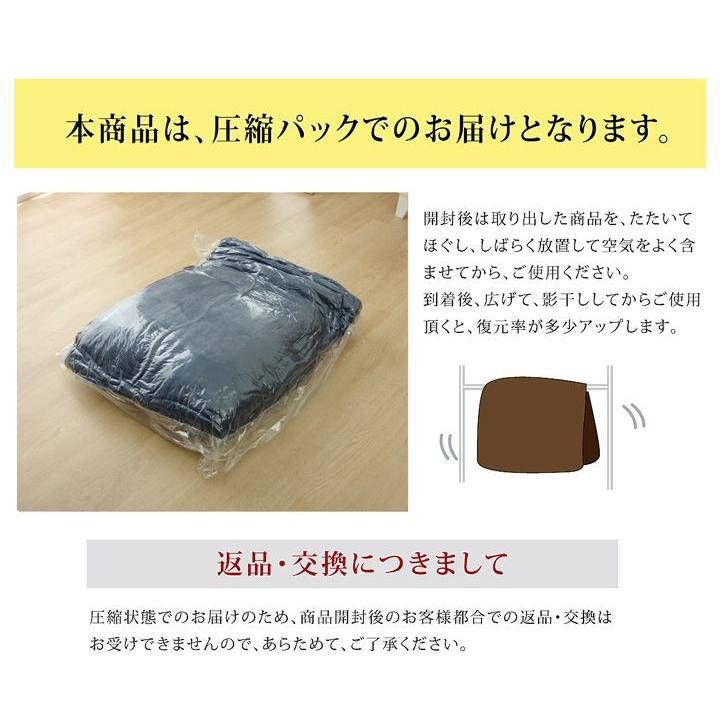 こたつ布団 正方形 無地 フランネル リバーシブル 掛け単品 『17フランIT 抗菌防臭』 ベージュ 約205×205cm 代引不可の画像