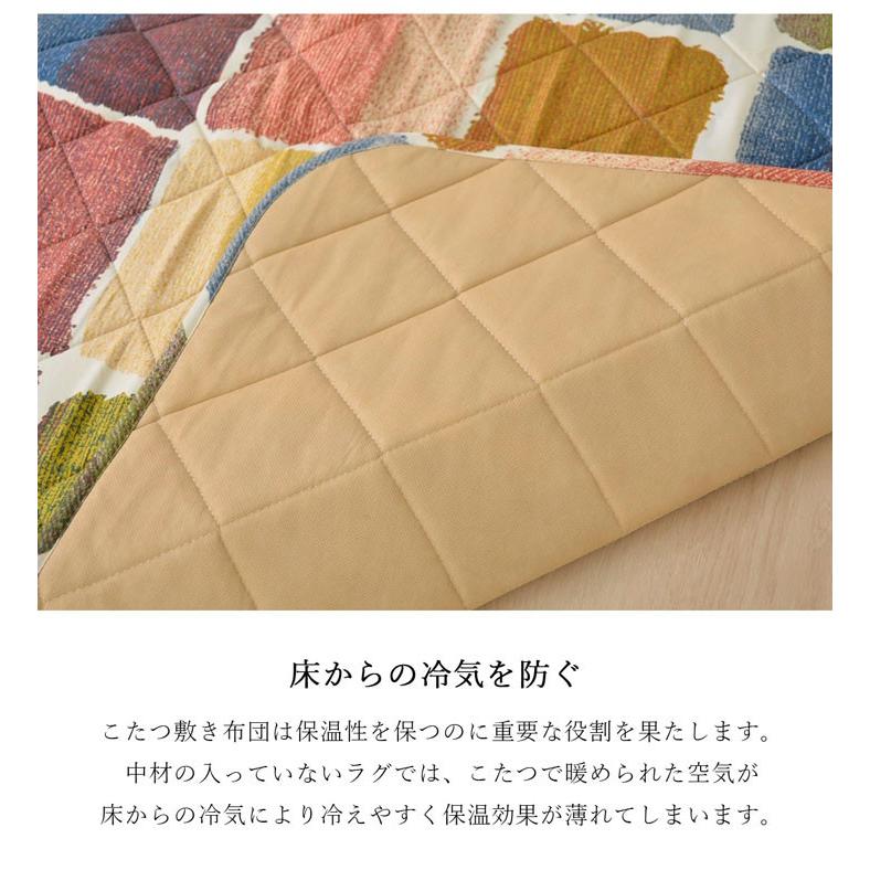 こたつ布団 正方形大 おしゃれ 掛け敷きセット グレー 約205×285cm 代引不可の画像