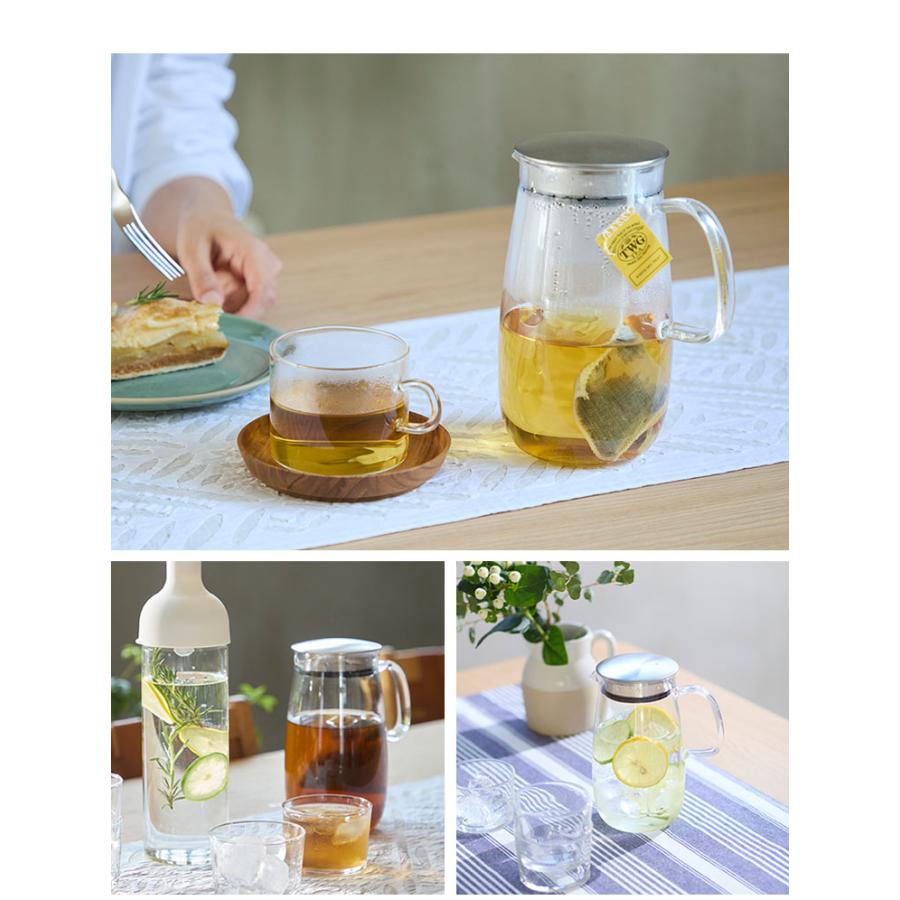 日本製 冷水筒 1L 麦茶 ピッチャー フィルター付き 食洗機対応 電子