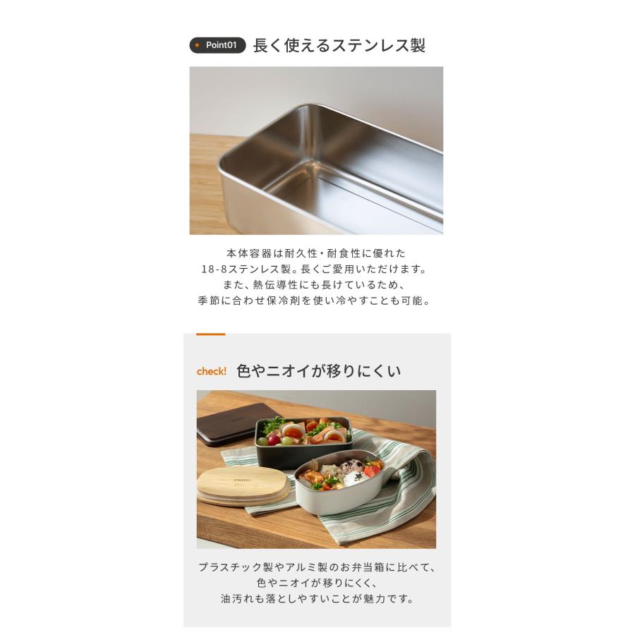 ののじ 電子レンジで使える ステンレスランチボックス 食洗機対応 フタ