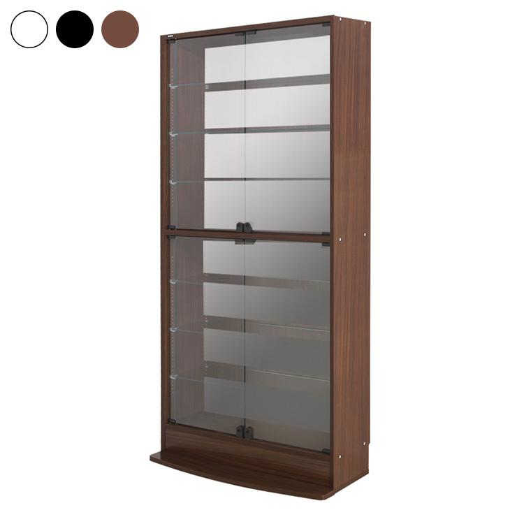 コレクションラック 本体+ミラーセット 幅83.1cm 奥行き28.5cm 高さ180cm CR-T8329M2 収納ラック ディスプレイラック JAJAN 代引不可