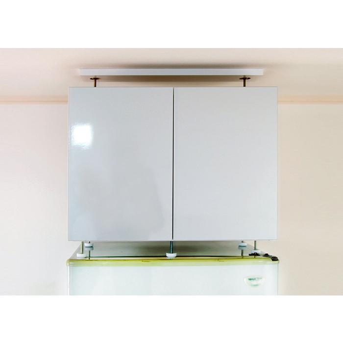 冷蔵庫上 突っ張り 日本製 つっぱり 収納 ハイタイプ 転倒防止 天井