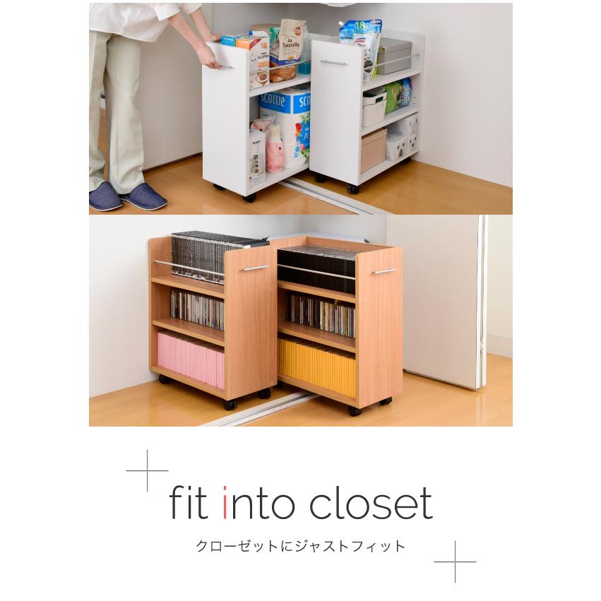 クローゼット ラック 収納 2個セット A4ファイル 幅26 奥行58