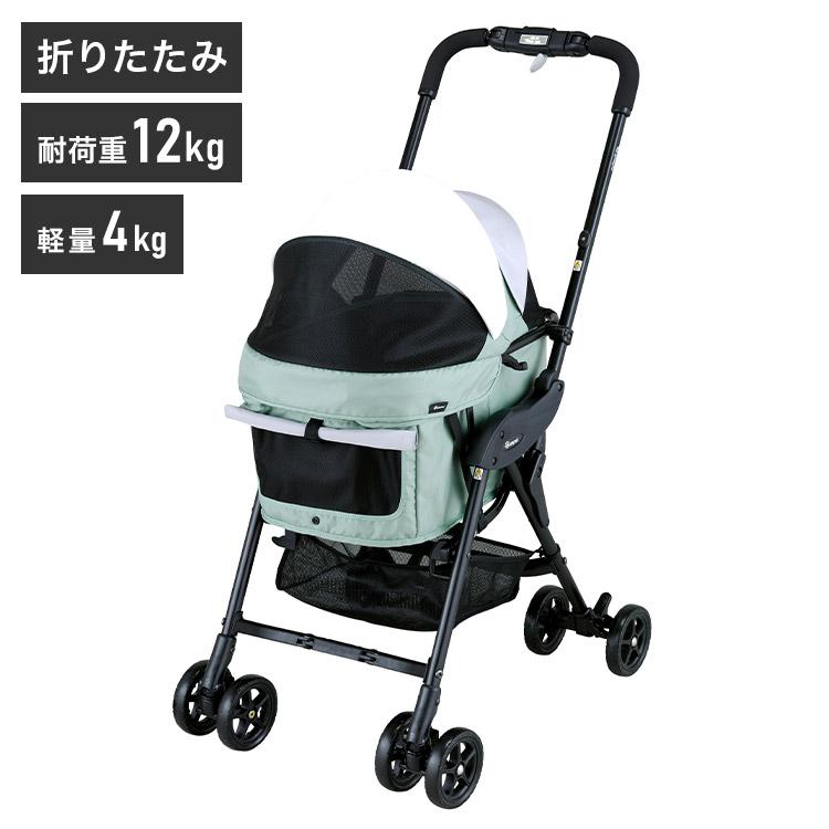 b*e様 犬猫ペット用カートバギー　コムペットミリミリライトバニアングリーン新品 コムペット ペットカート ミリミリライトα バニアングリーン