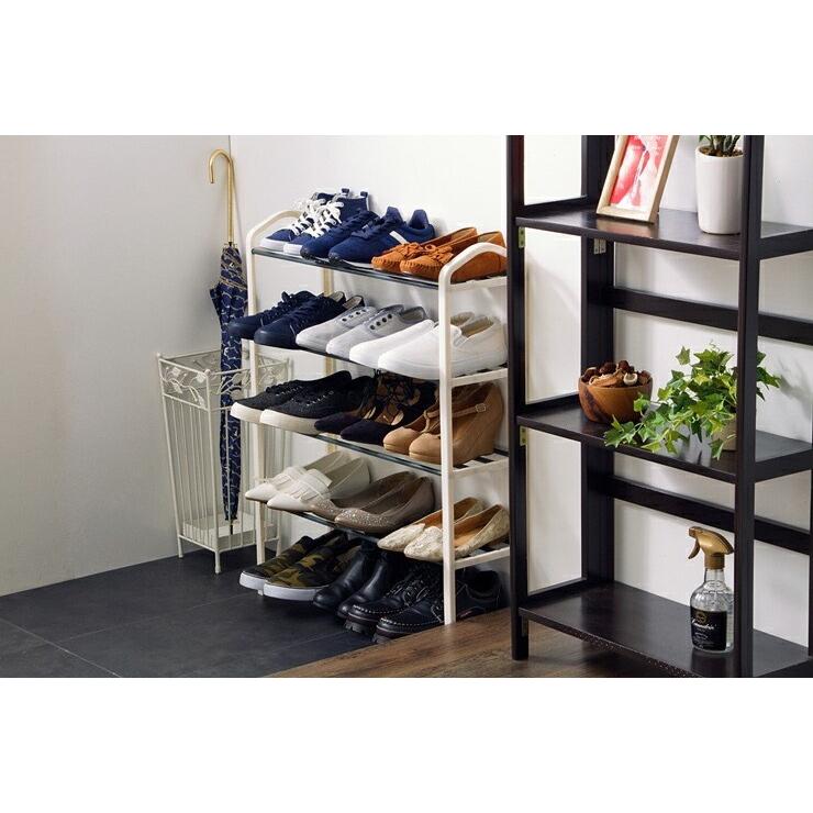 シューズラック スリム 薄型 5段 幅63cm 収納 靴箱 シューズボックス