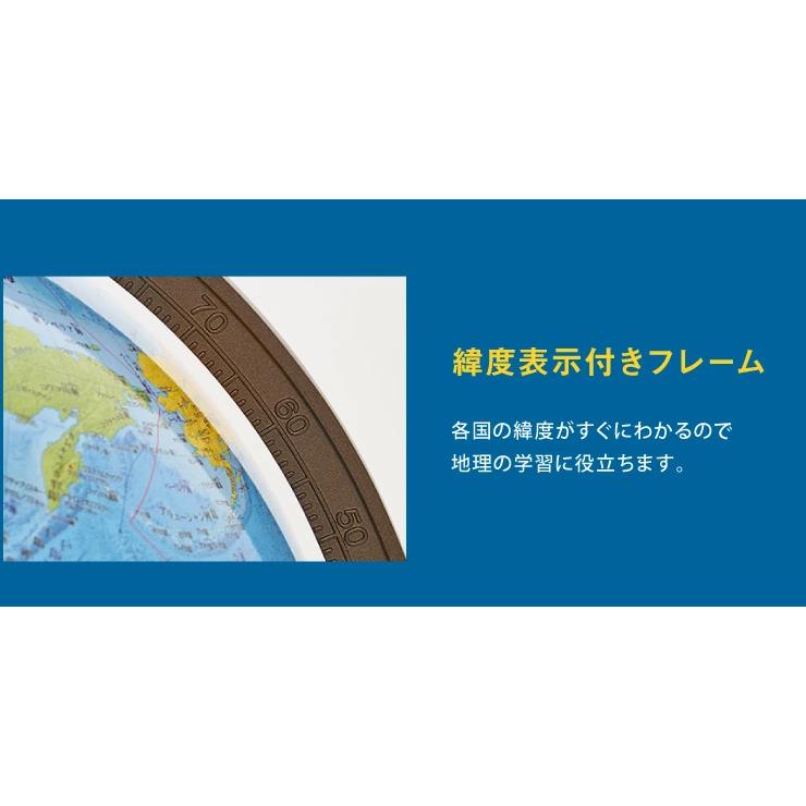 地球儀 レイメイ藤井 国旗よみがな付地球儀 行政タイプ 径30cm 国旗 ふりがな 地球儀スケール 学習 自由研究 子供用 小学生 グローブ 地図 知育 OYV328の画像