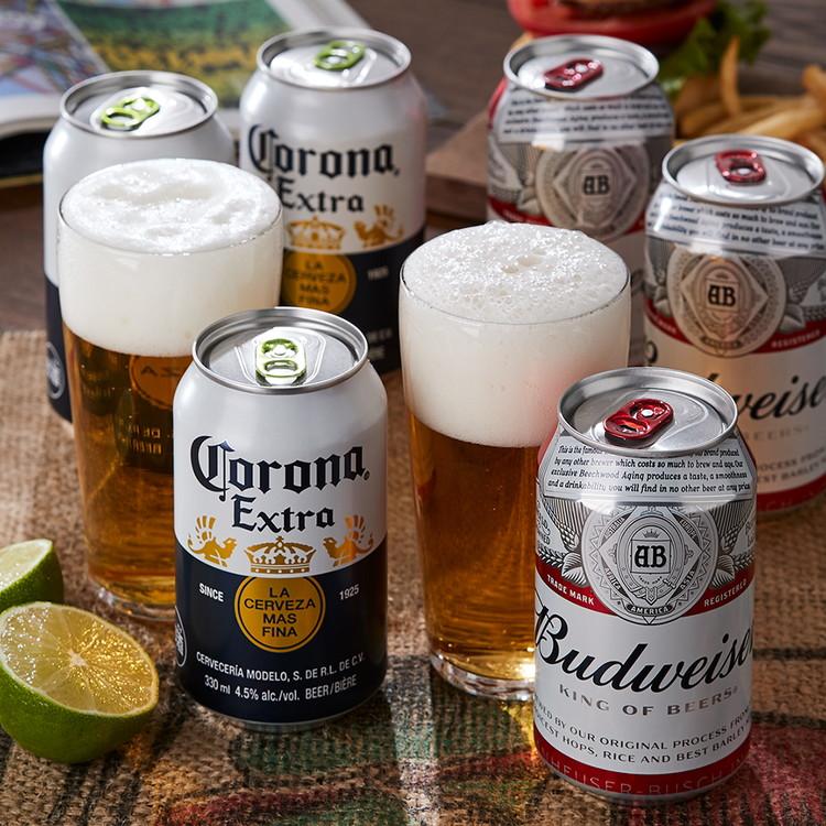 人気の海外ビール飲み比べ バドワイザー & コロナビール 6缶