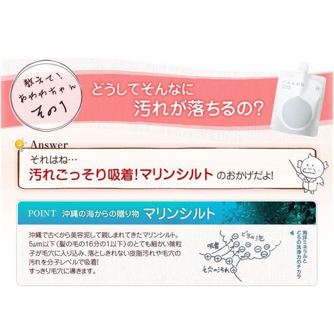 どろあわわ どろ豆乳石鹸 110g×3パックセット 洗顔石鹸 洗顔料 洗顔フォーム 洗顔 泡 石鹸 泥 ドロ 豆乳 代引不可 メール便｜rcmdse｜04