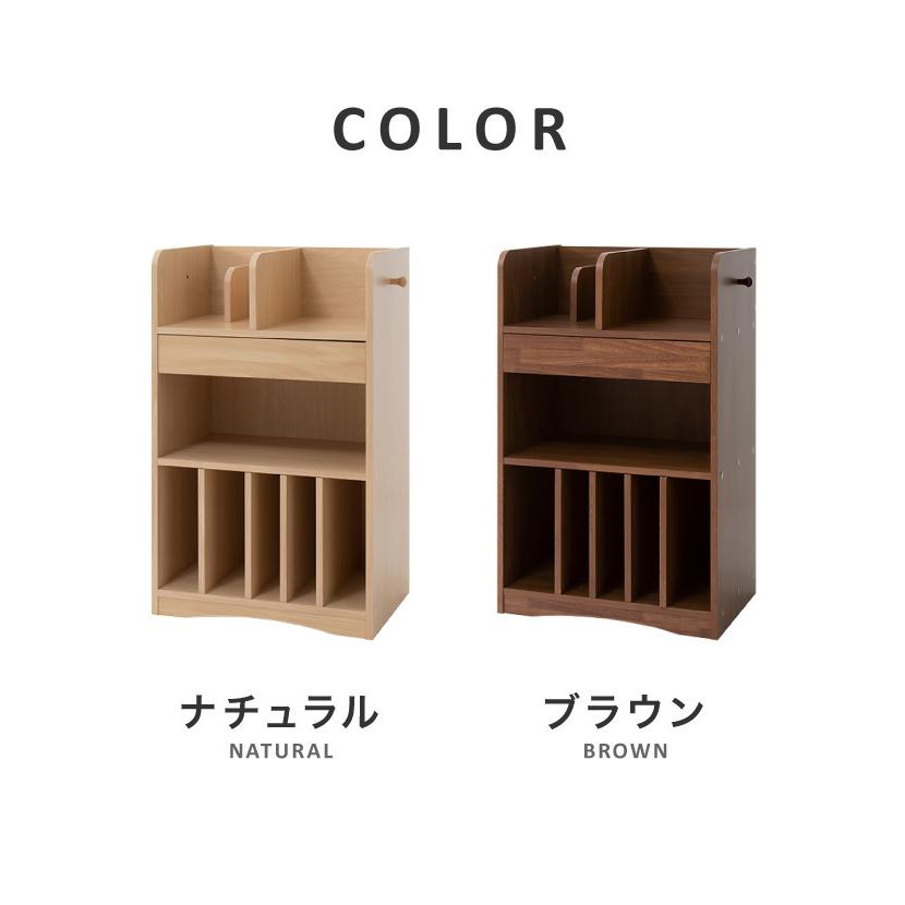 ランドセルラック 幅60cm キッズ収納 本棚 引き出し フック ランドセル 教科書 文房具 木製 入学 新学期 準備 小学校 1年生 学童 代引不可の画像