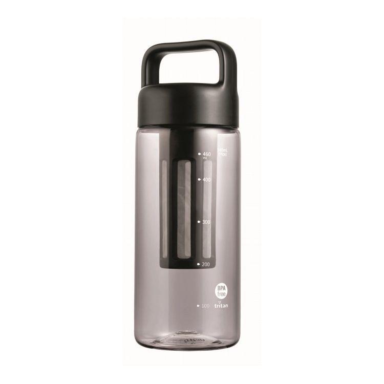 WB-05K ストレーナー付ウォーターボトル500ml ブラック 代引不可