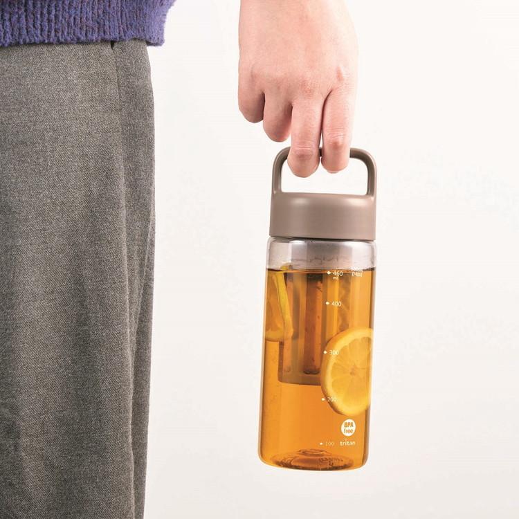 WB-05K ストレーナー付ウォーターボトル500ml ブラック 代引不可