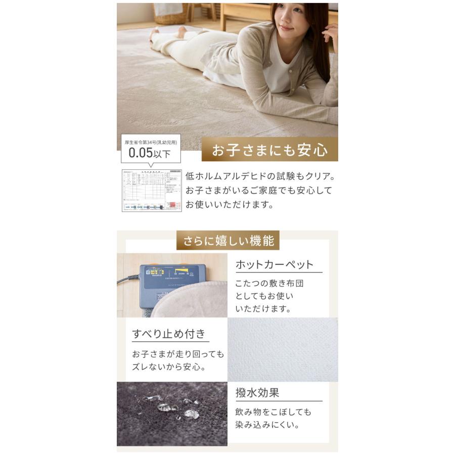 極厚高反発ラグ 140×200cm 極厚25mm 長方形 フランネル 撥水 防音 滑り