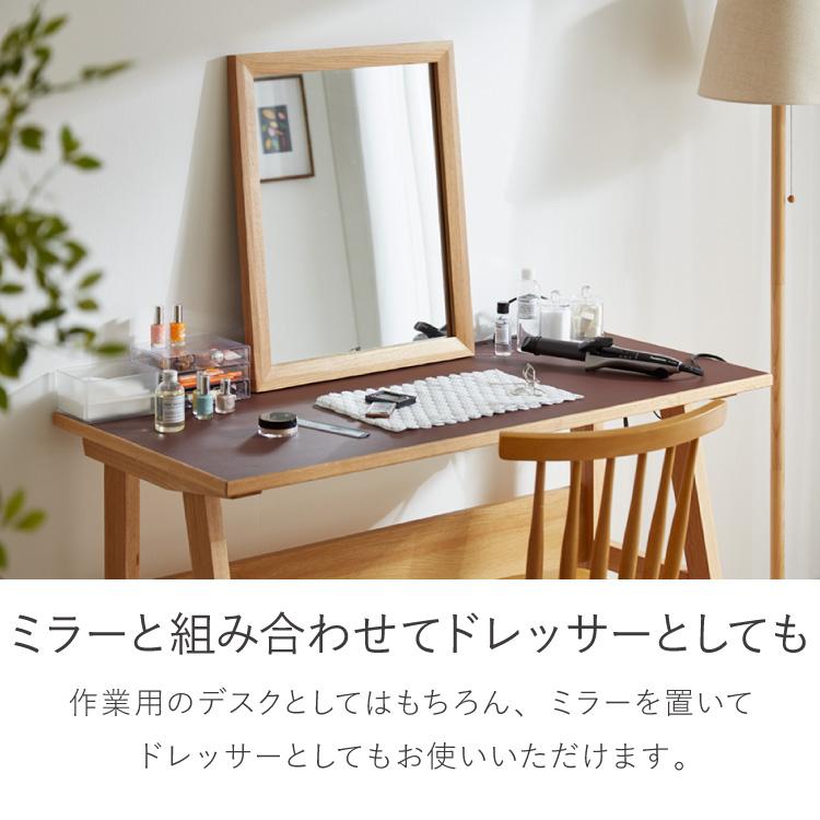 デスク リノリウム 幅120cm テーブル シンプル 木製 パソコンデスク 化粧台 リビング ダイニング 北欧 おしゃれ かわいい リモートワーク 在宅勤務 代引不可_19