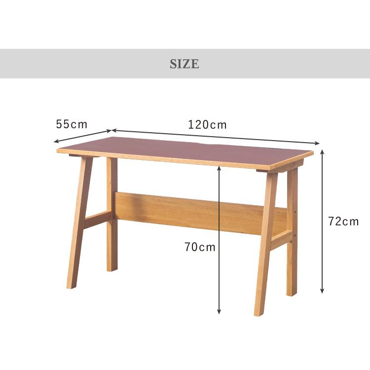 デスク リノリウム 幅120cm テーブル シンプル 木製 パソコンデスク 化粧台 リビング ダイニング 北欧 おしゃれ かわいい リモートワーク 在宅勤務 代引不可_3
