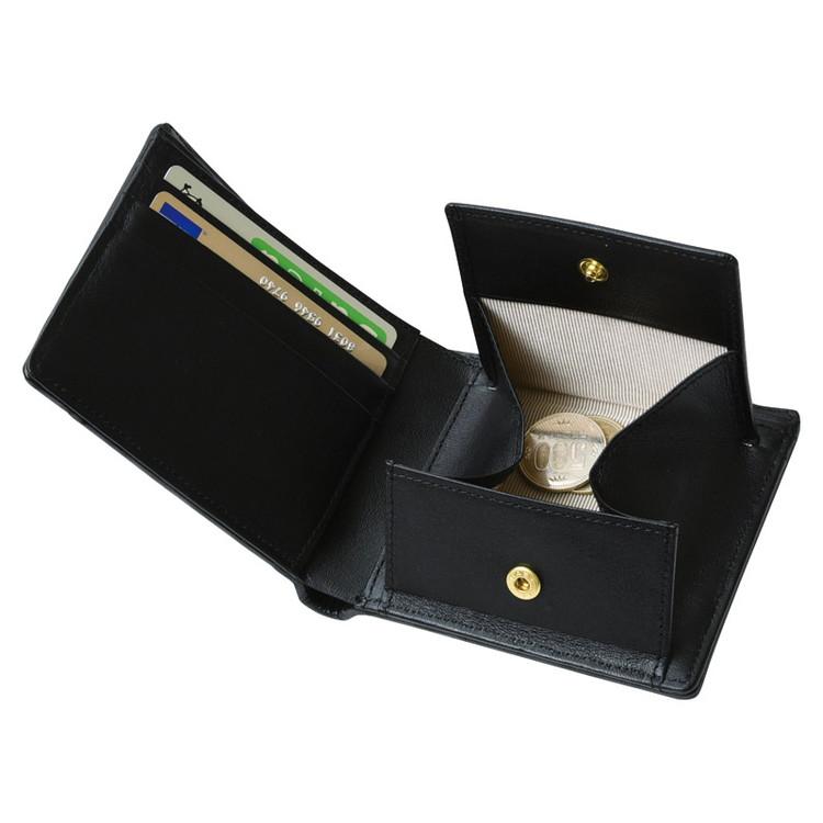 日本製編込み二つ折財布 J17-232B 財布 ブラック 良品工房 代引不可｜rcmdse｜02
