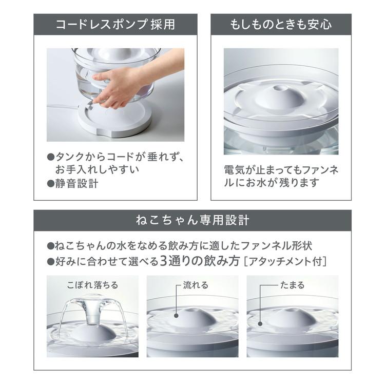 ジェックス ピュアクリスタル グラッシーR 1.5L 猫用 ペット用給水器