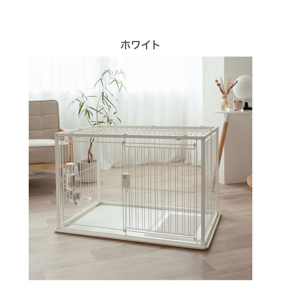 リッチェル 犬用 サークル ケージ 屋根面付き 90×60cm 高さ60cm シンプル インテリアペットサークル 90-60 小型 犬用サークル ゲージ ペットケージの画像