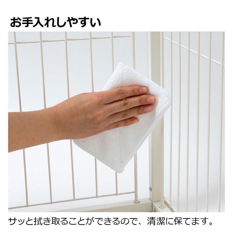 リッチェル 犬用 サークル ケージ 屋根面付き 90×60cm 高さ60cm シンプル インテリアペットサークル 90-60 小型 犬用サークル ゲージ ペットケージの画像
