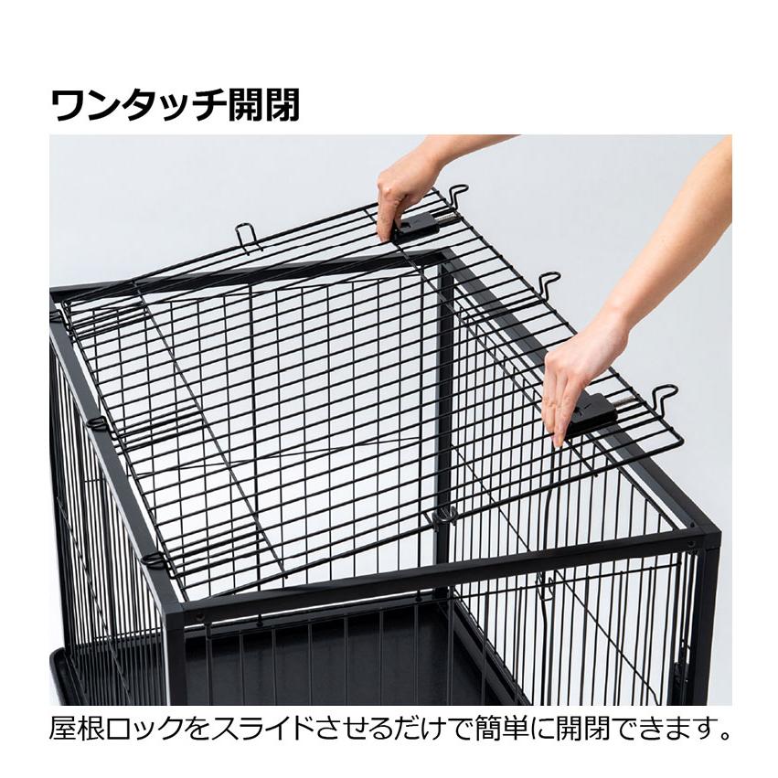 リッチェル 犬用 サークル ケージ 屋根面付き 90×60cm 高さ60cm シンプル インテリアペットサークル 90-60 小型 犬用サークル ゲージ ペットケージの画像