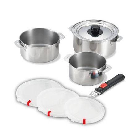 ヨシカワ 郷技 着脱式ハンドル鍋3点セット 樹脂蓋付 セット 便利 料理 調理 プレゼント 贈り物 新生活 多彩 代引不可