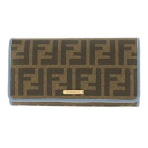 クリスマスファッション Fendi フェンディ ラッピング無料サービス 長財布 ブラウン ブルー 8m0298 00grp F031v レディース 財布