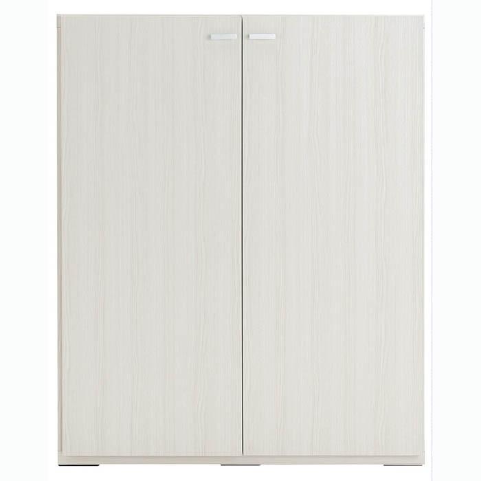 本州・四国は開梱設置無料 フナモコ リビングシェルフ 幅90×高さ113.8cm ホワイトウッド KFS-90 本棚 リビングシェルフ 壁面 収納 代引不可