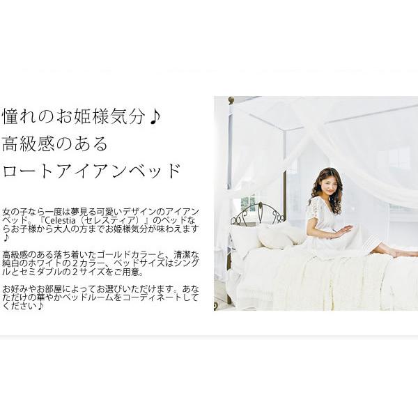 お姫様ベッド Celestia セレスティア シングル フレームのみ アイアン 