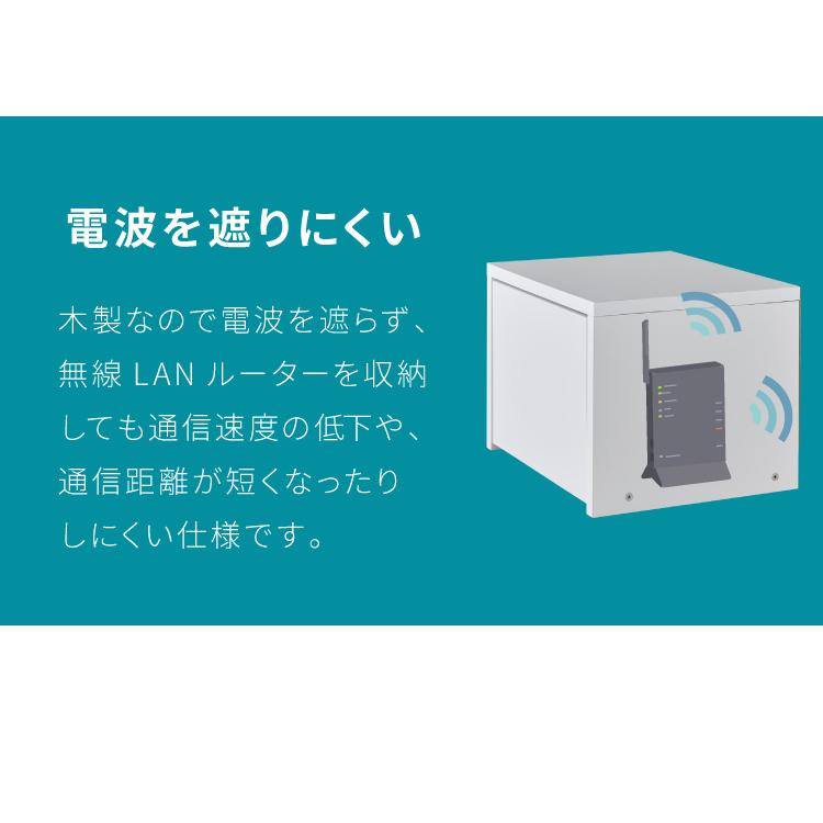 日本製 ルーター 収納 ボックス コンパクト 薄型 ラック 幅36cm