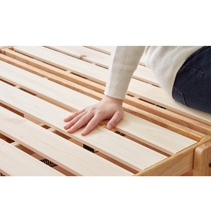 中居木工 日本製 折りたたみ すのこ ベッド ひのき ハイタイプ