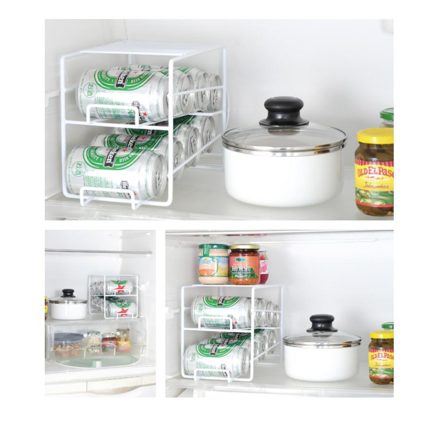 上にも置ける缶ストッカー 350ml缶8本収納 燕三条 日本製 缶ビール 缶ジュース 保管 収納 ストッカー 冷蔵庫内 整理 収納ラック | ブランド登録なし | 02