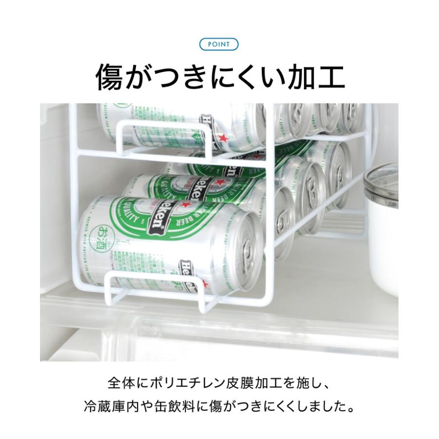 上にも置ける缶ストッカー 350ml缶8本収納 燕三条 日本製 缶ビール 缶ジュース 保管 収納 ストッカー 冷蔵庫内 整理 収納ラック | ブランド登録なし | 05