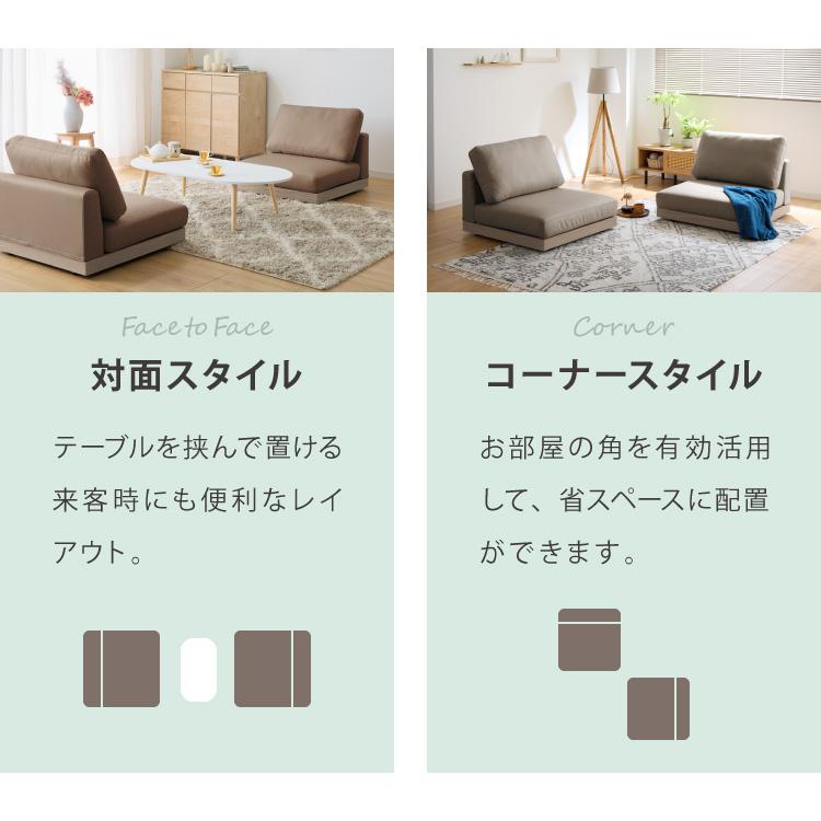 ソファ フロアソファ ローソファ 1人掛け 1P 幅75 座面高さ20 カバー