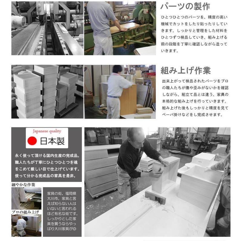 大川家具 完成品 日本製 突っ張り 薄型 ランドリーラック 扉 引き出し ランドリー 収納 白 ホワイト 国産 大容量 壁面収納 おしゃれ 北欧 代引不可_9