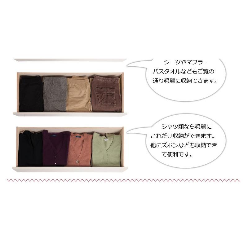 クローゼットチェスト 幅99.5cm 4段 ホワイト 国産 完成品チェスト クローゼットチェスト 幅100 4段 ローチェスト タンス たんす 代引不可_3
